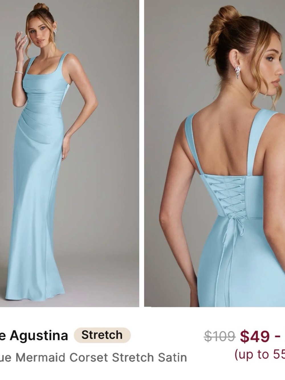 Azazie Agustina Sky Blue Mermaid Corset Stretch Satin Dress (10)